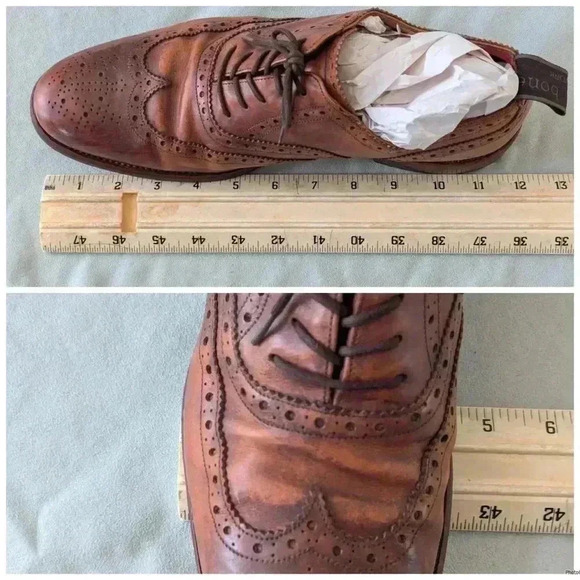 Rag Bone Grenson Brogue Oxford Dress Shoes Leather England Sz 9 Brown Distressed main image 7